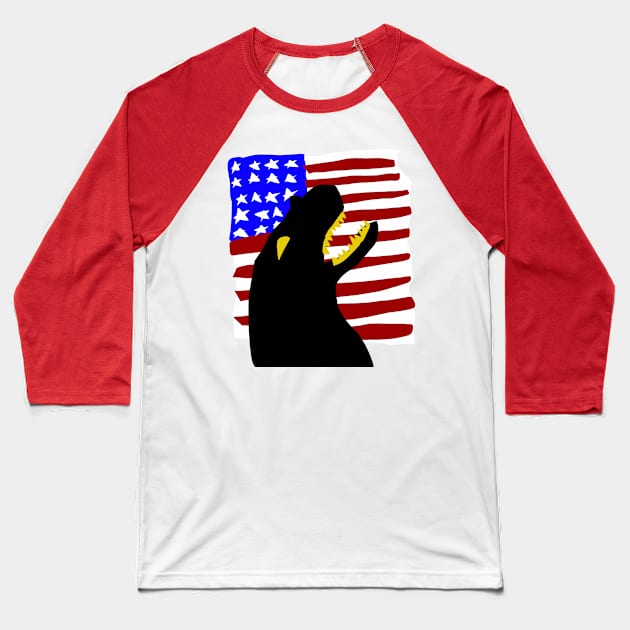 Godzilla flag Baseball T-Shirt by Art engineer